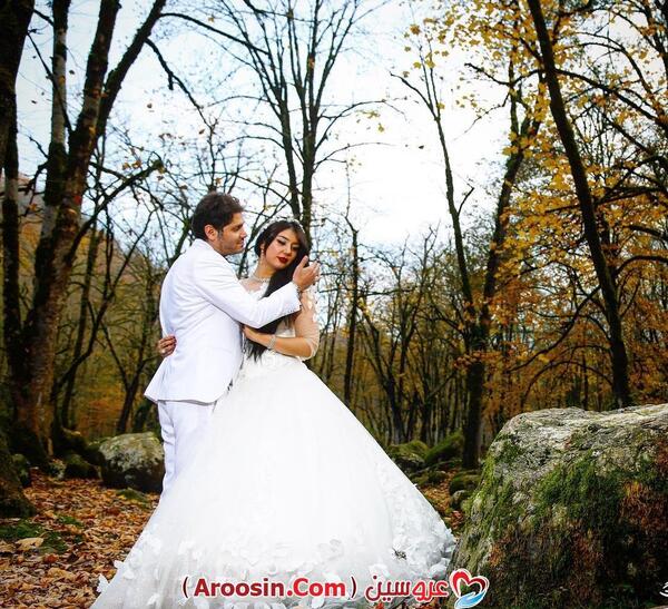 ژست عکس عروس داماد آتلیه