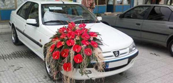 عکس عروس و داماد داخل ماشین