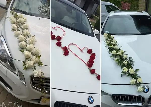 عکس ماشین عروس و داماد