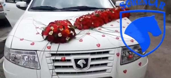 عکس ماشین عروس و داماد