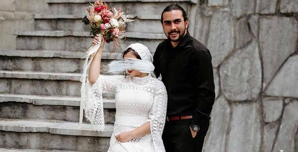 عکس عاشقانه عروس داماد بدون متن