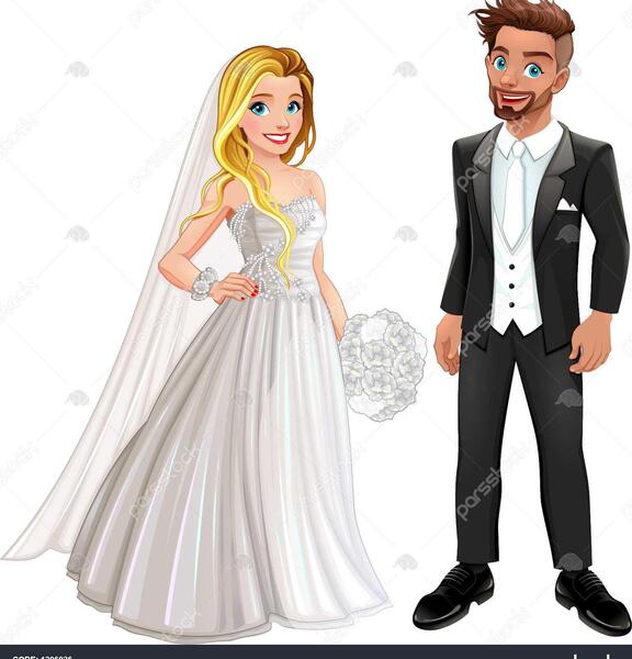 عکس های عروس داماد کارتونی