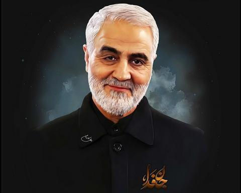 عکس زیبا حاج قاسم سلیمانی