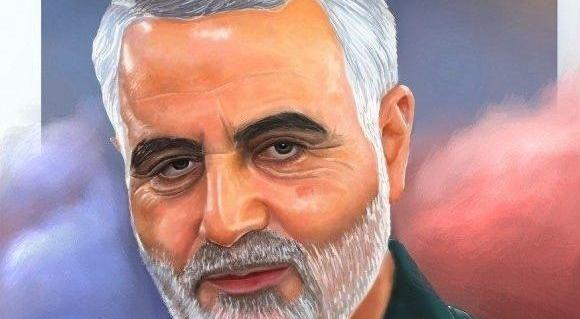 عکس نقاشی سردار سلیمانی زیبا