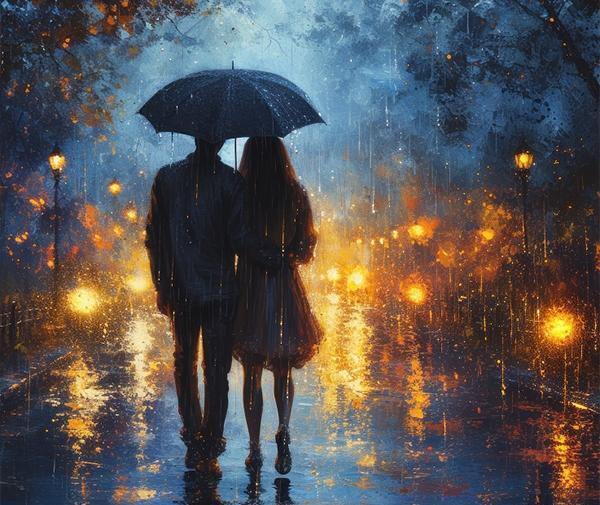 عکس زیبا شب بارانی