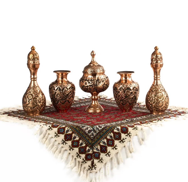 عکس ظروف مسی تزئینی