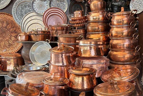 عکس ظروف مسی تزئینی