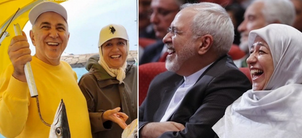 عکس از ظریف و همسرش