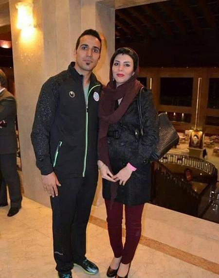 عکس ظریف والیبالیست و همسرش