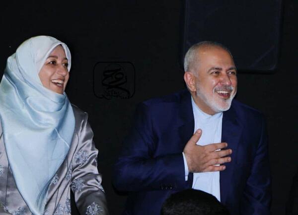 عکس فرزندان ظریف و همسرش