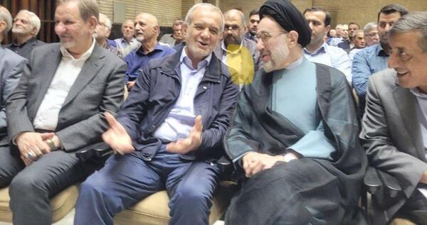 عکس پزشکیان با روحانی و ظریف