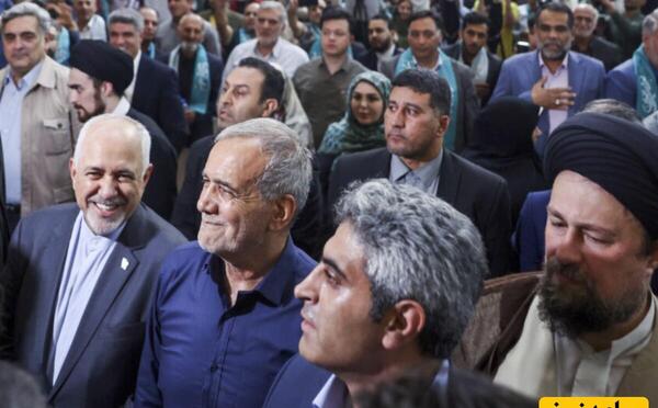عکس جنجالی ظریف و پزشکیان