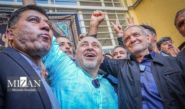 عکس جنجالی ظریف و پزشکیان