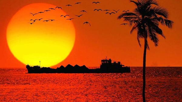 عکس های زیبا از غروب افتاب