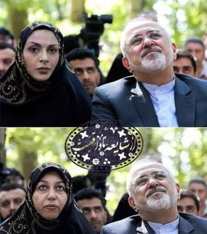 عکس اقای ظریف و همسرش