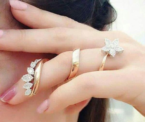 عکس انگشتر طلا ظریف زنانه