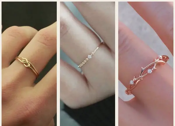 عکس انگشتر طلا ظریف زنانه