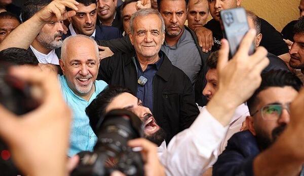 عکس ظریف و پزشکیان