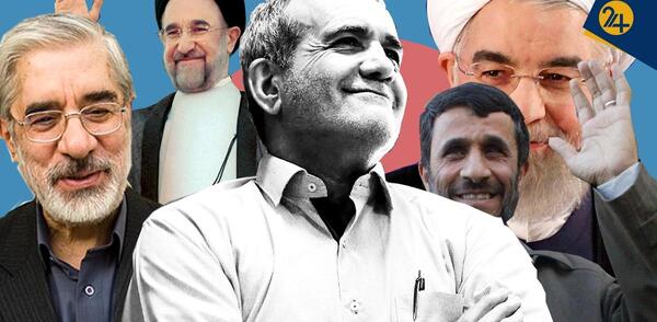 عکس پزشکیان و روحانی و ظریف