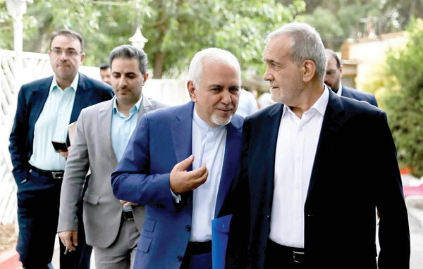 عکس پزشکیان و روحانی و ظریف