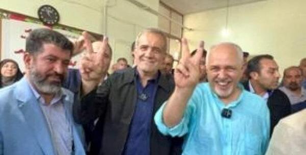 عکس ظریف با پزشکیان