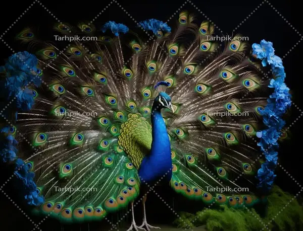 عکس یک پر طاووس