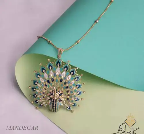 عکس گردنبند طلا طاووس