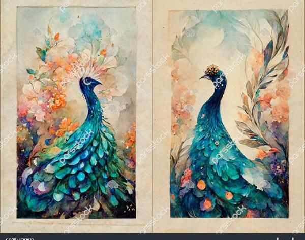 عکس طاووس برای طراحی