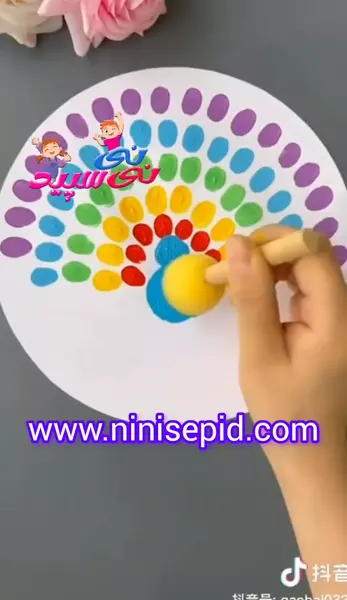 عکس نقاشی طاووس خیالی ساده