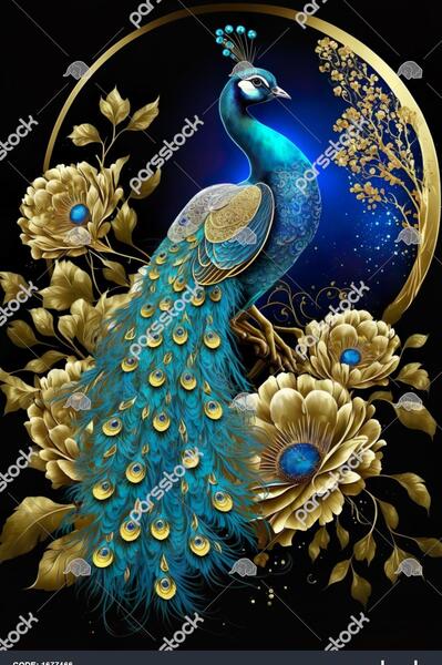 عکس پرنده زیبای طاووس