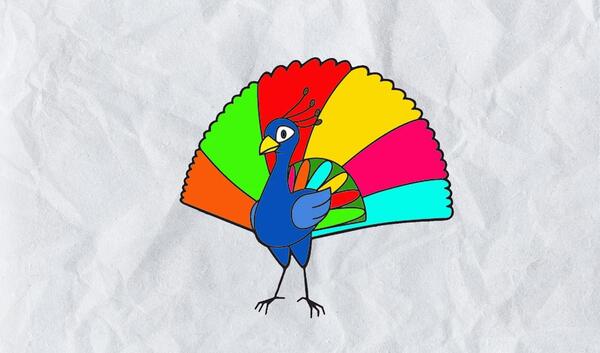 عکس نقاشی طاووس راحت
