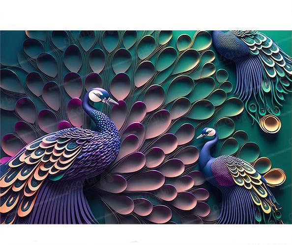 عکس نقاشی طاووس راحت