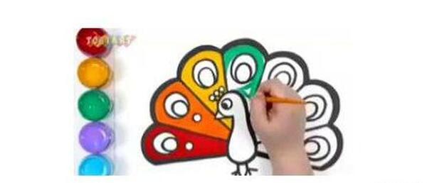 عکس نقاشی طاووس راحت