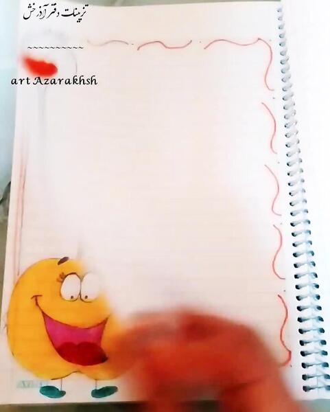 عکس مدرسه تزیین دفتر مشق دخترانه فانتزی