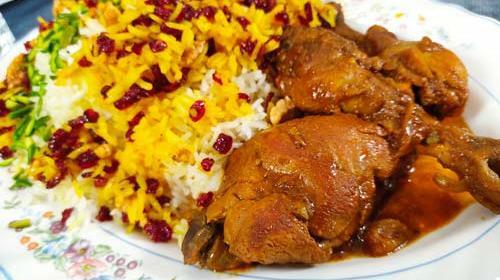 زرشک پلو با مرغ عکس