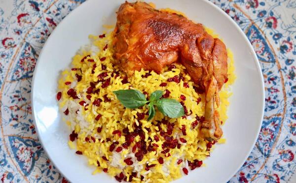 زرشک پلو با مرغ عکس