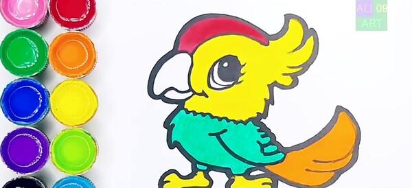 عکس نقاشی طوطی آسون