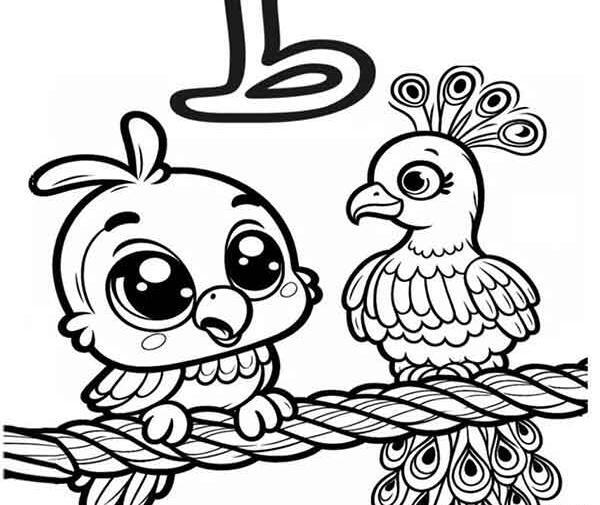 عکس نقاشی طوطی ساده