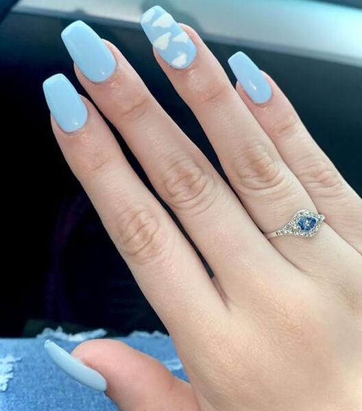 عکس آبی پاستلی ساده