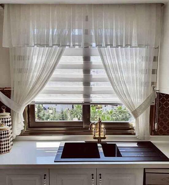 عکس پرده آشپزخانه ساده