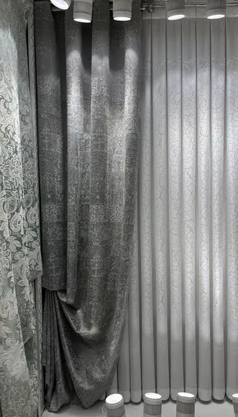 عکس پرده ساده طوسی