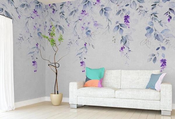 عکس کاغذ دیواری ساده طوسی