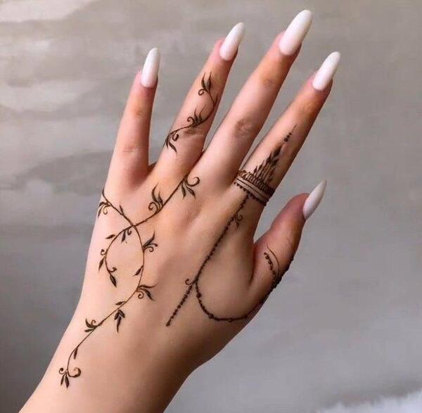 عکس نقش حنا جدید ساده