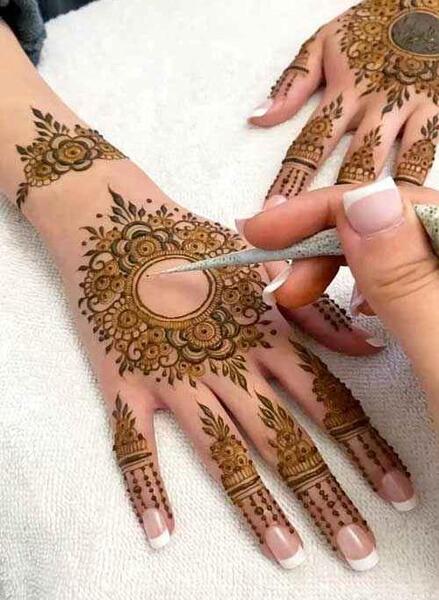 عکس نقش حنا جدید ساده
