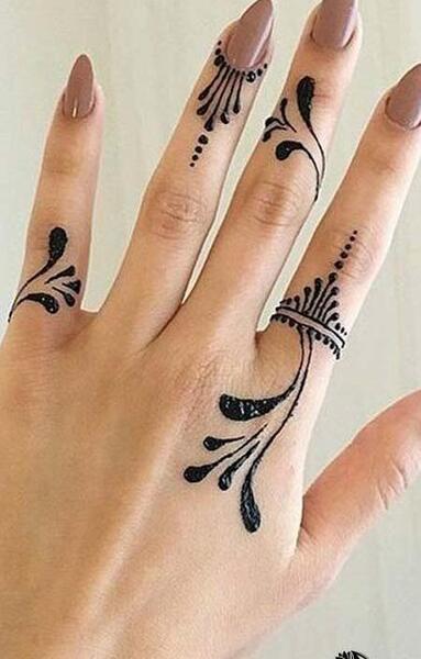 عکس نقش حنا جدید ساده