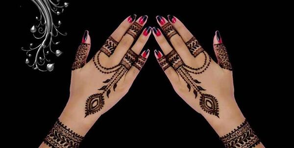 عکس نقش حنا جدید ساده
