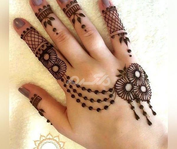 عکس نقش حنا جدید ساده