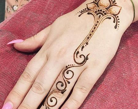عکس نقش حنا جدید ساده