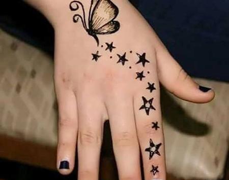 عکس حنای ساده روی دست