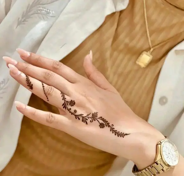 عکس حنای ساده دخترانه